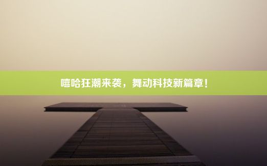 嘻哈狂潮来袭，舞动科技新篇章！