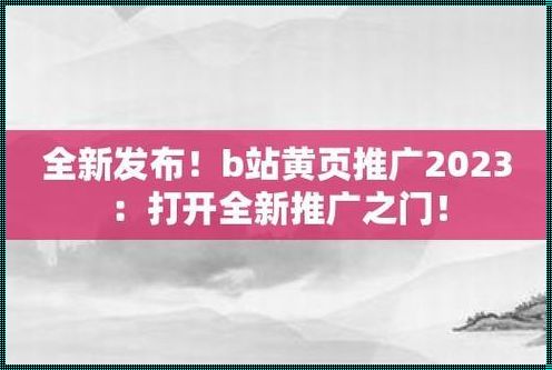 时尚界的狂想曲：B站推广网站2023大更新，网友热议嗨翻天！