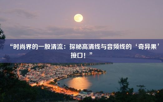 “时尚界的一股清流：探秘高清线与音频线的‘奇异果’接口！”