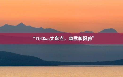 “TOCBoss大盘点，幽默版揭秘”